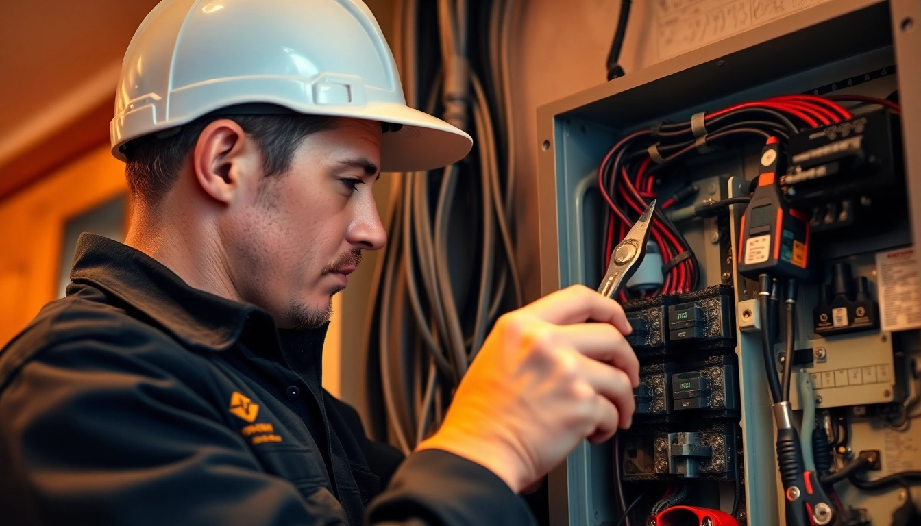 Professional service by an Elektriker Notdienst fixing a residential electrical issue.