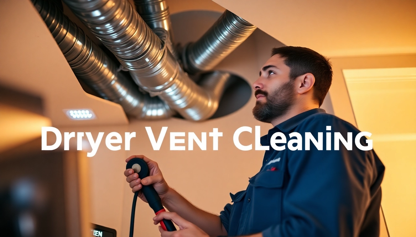 Technician conducting dryer vent cleaning Salt Lake City Utah to ensure home safety and efficiency.