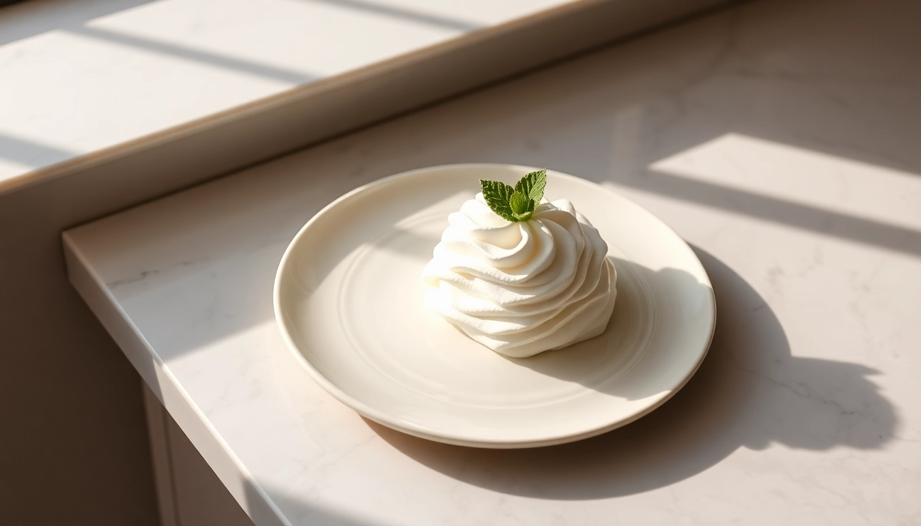 Using a cream charger Singapore to create fluffy whipped cream, showcasing texture and sleek design elements.