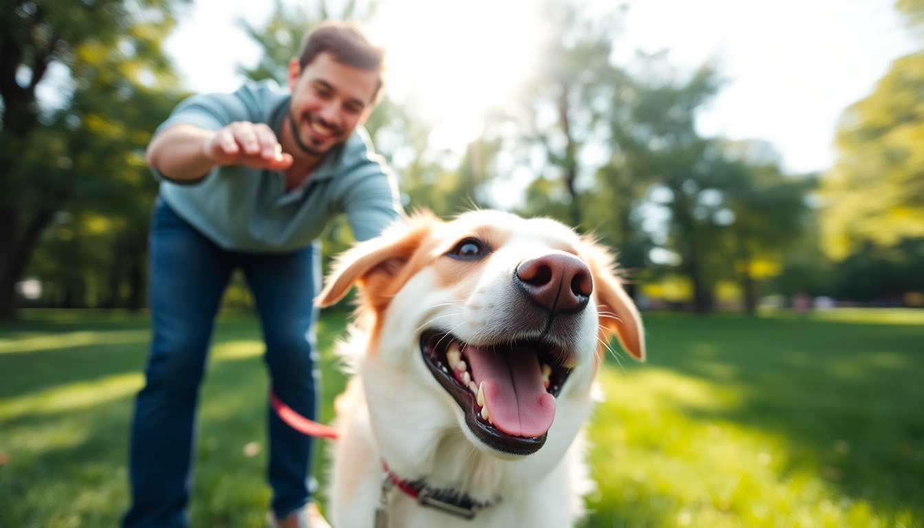 Kate's K9 Pet Care enhances dog happiness through playful moments in lush parks.