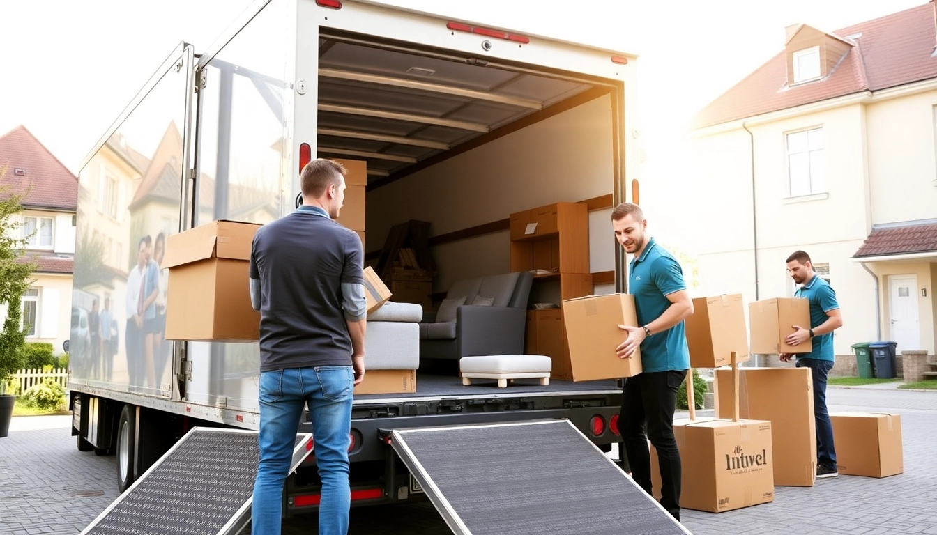 Efficient Umzug Nürnberg process with professional movers handling furniture and packing.