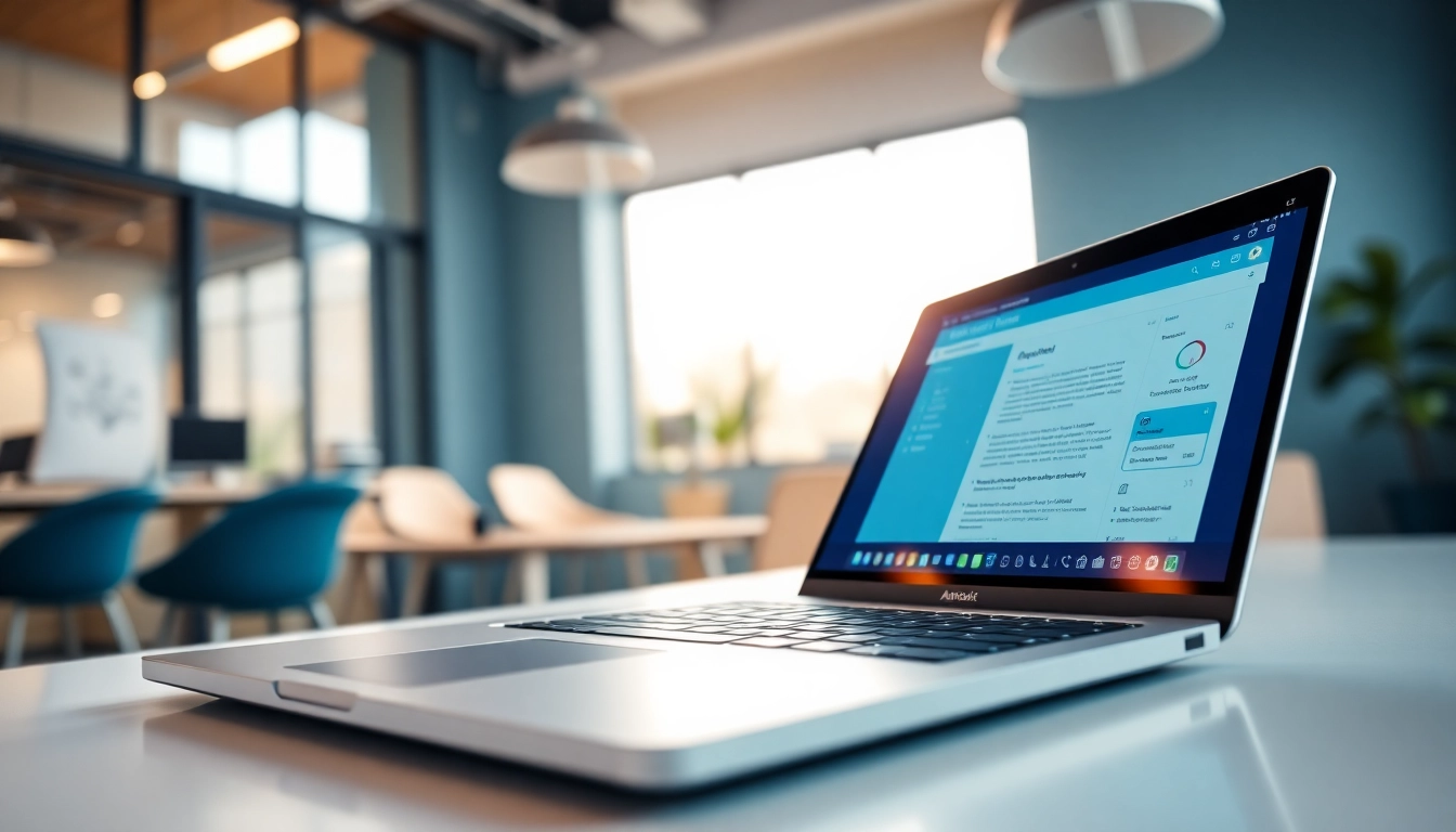 Analyze documents with our advanced ai checker tool on a sleek laptop.