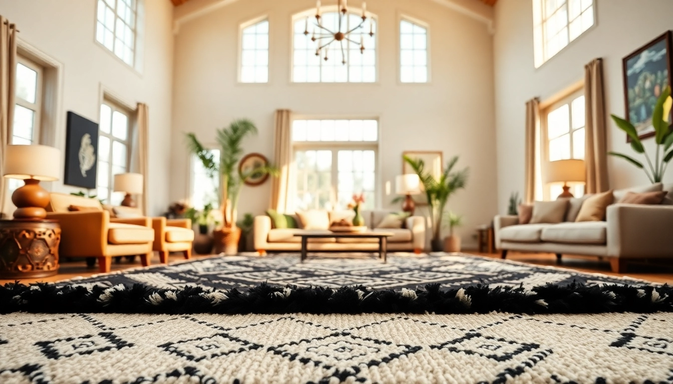 Admire the beauty of Beni Ourain rugs at https://labboho.com/collections/beni-ourain-rugs in a cozy setting.