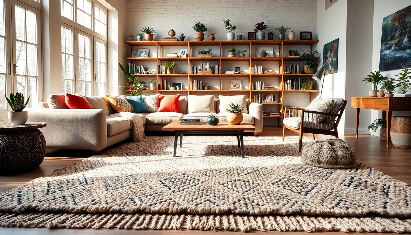 Transform your space with striking Beni Ourain rugs that enhance any living area.