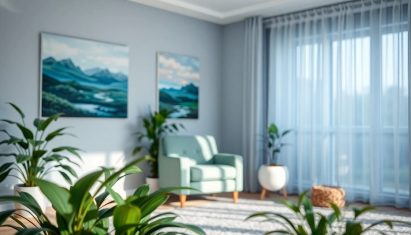 Healing trauma in a serene therapy room, designed for comfort and emotional safety.