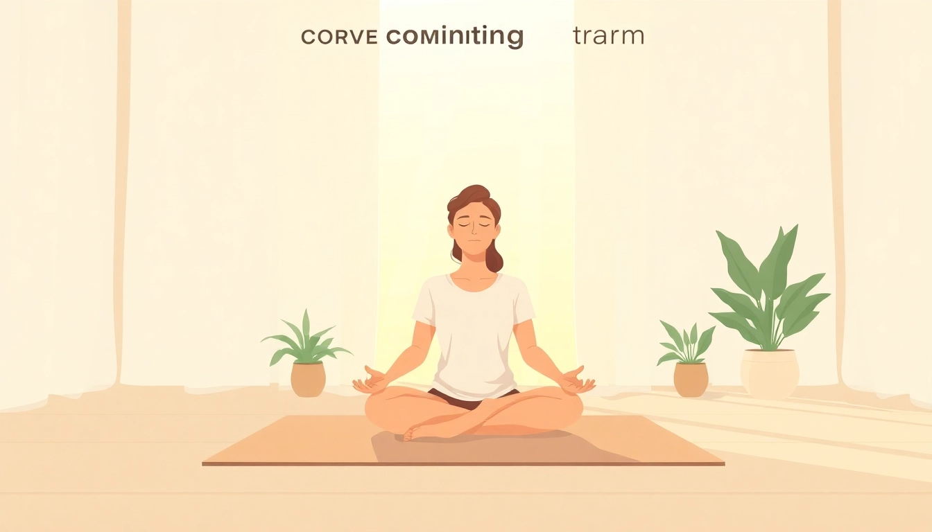 Person meditating in a calming space, symbolizing healing trauma and inner peace.