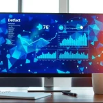 Analyze text efficiency with an AI checker interface on a sleek computer screen.