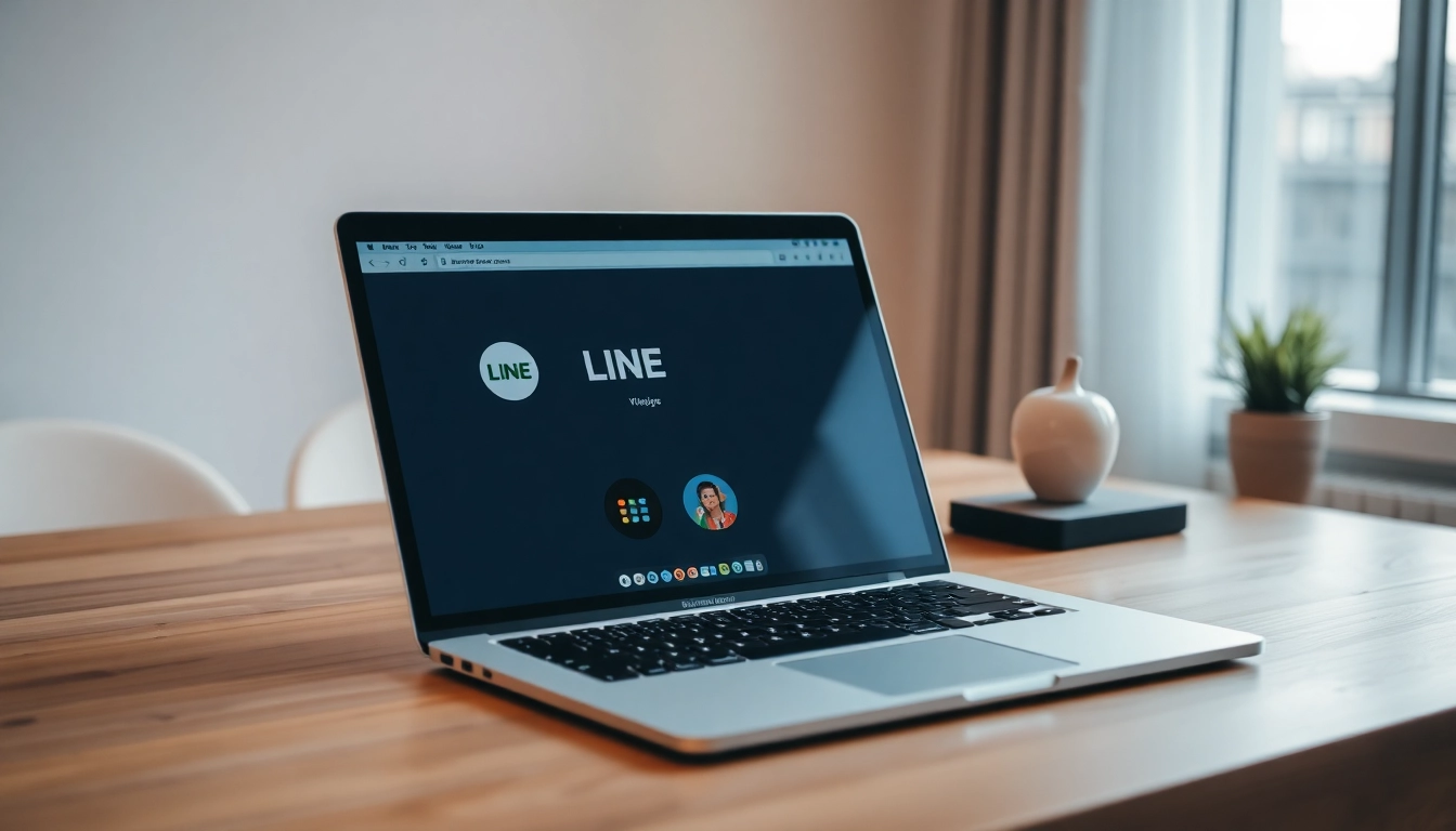 Download the LINE application for PC with a user-friendly interface displayed on a laptop.