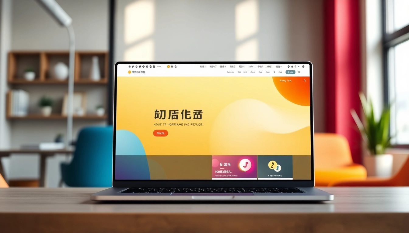 Engage with 美洽官网 interface displayed on a laptop in a contemporary office setting.