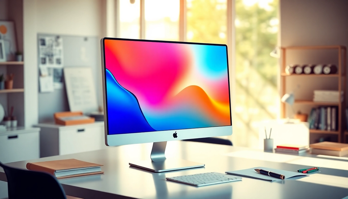 Buy Pro Display XDR in a contemporary workspace showcasing its stunning vibrancy and sleek design.