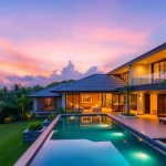 Searching for your dream home with a real estate agent in Phuket at a stunning luxury villa.