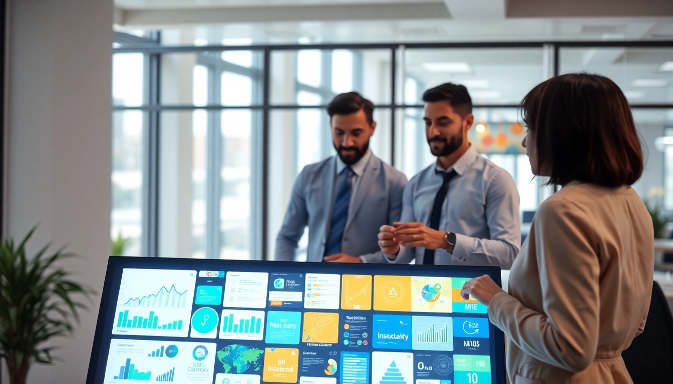 Utilize a free signage platform for businesses with customizable templates in a collaborative office environment.