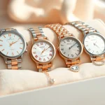 Stilvolle Damen Armbanduhren in verschiedenen Designs und Farben präsentieren Eleganz und Klasse.