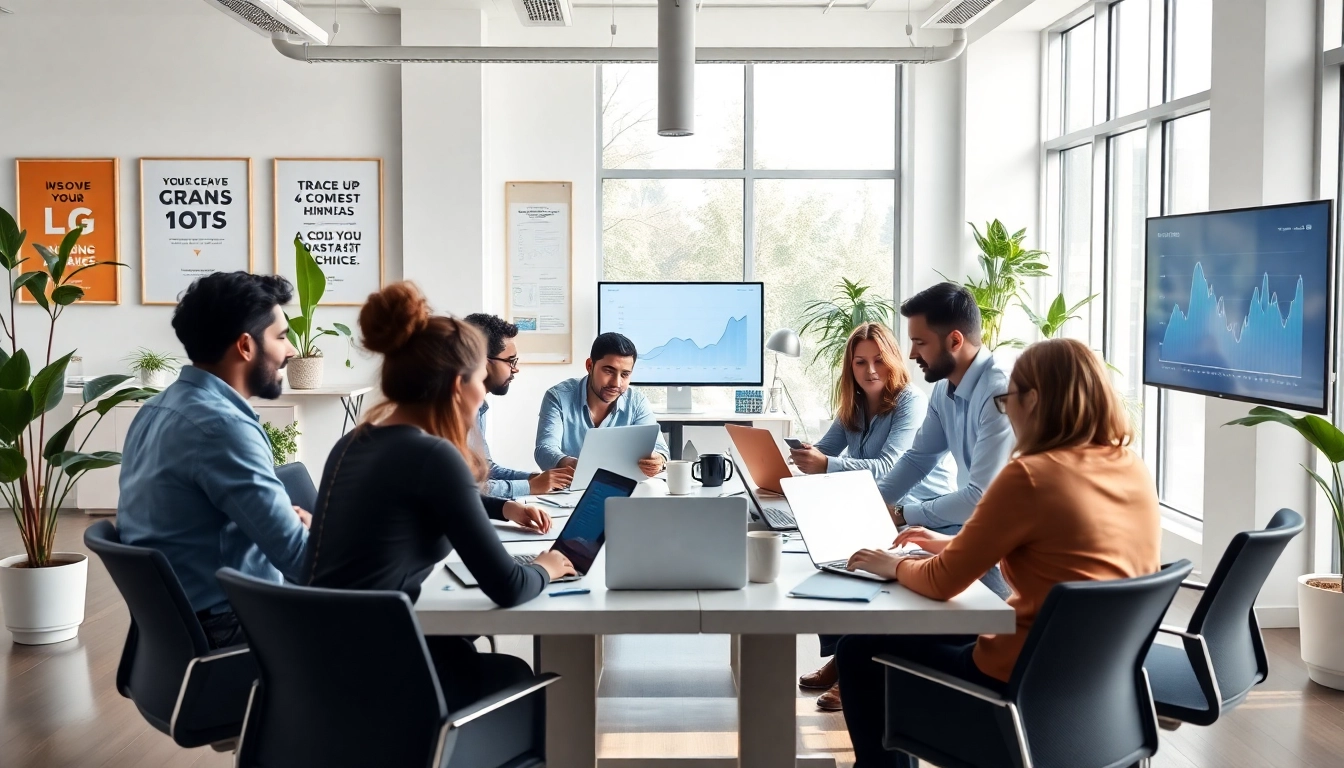Boosting google ads edmonton in a vibrant digital marketing collaboration environment.