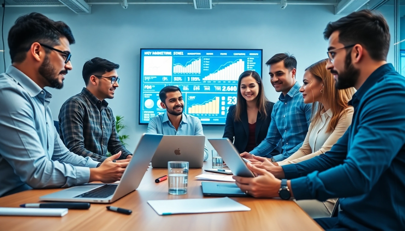 Engage with experts in edmonton social media marketing developing strategies in a dynamic office.