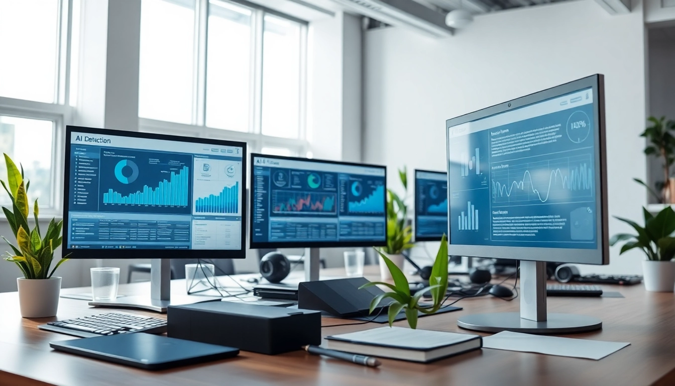 Engage in AI detection with advanced technology in a professional workspace.