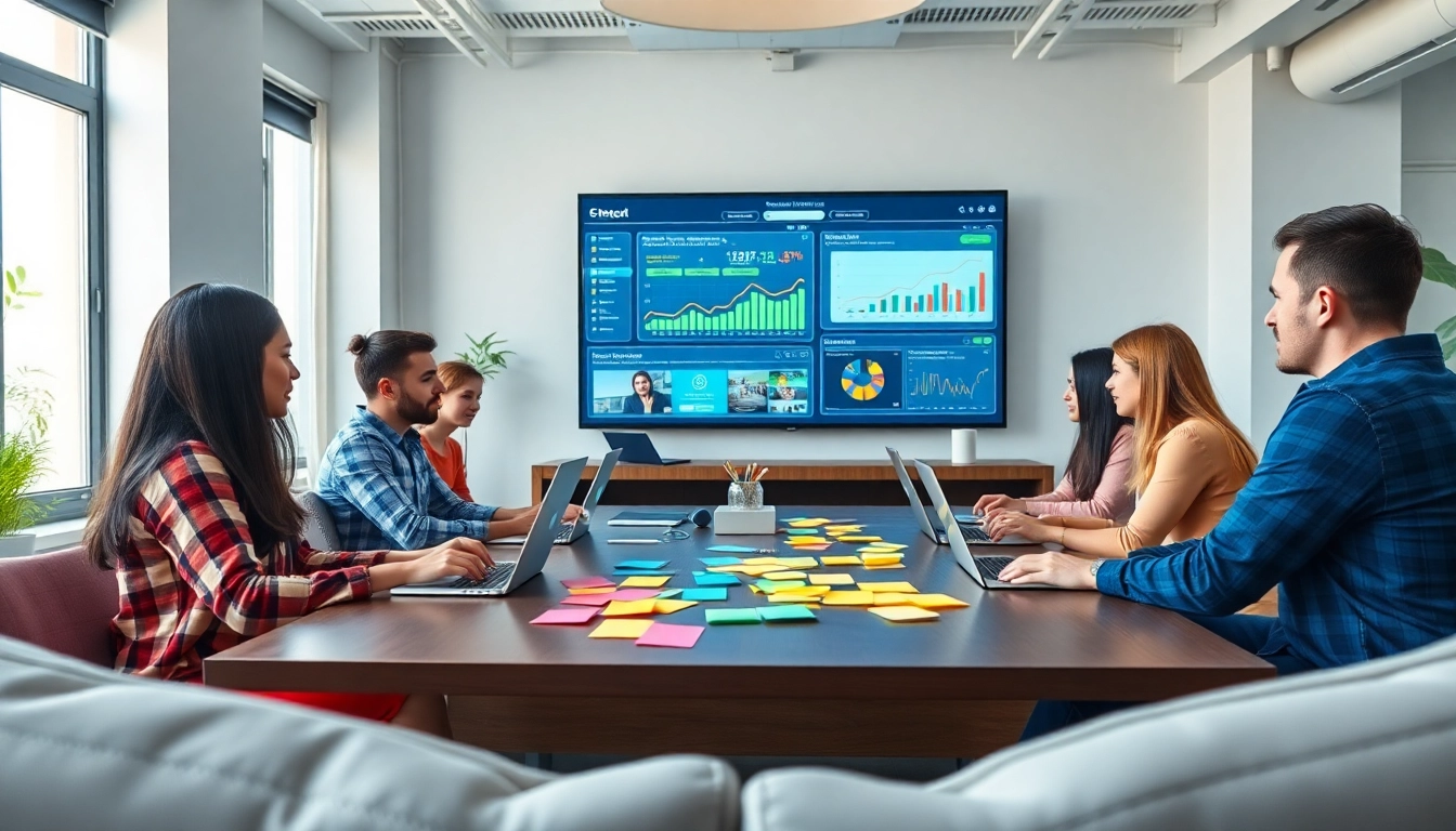 Enhance your marketing strategies with https://inkwellmarketinggroup.com/social-media-marketing in a vibrant office setting.