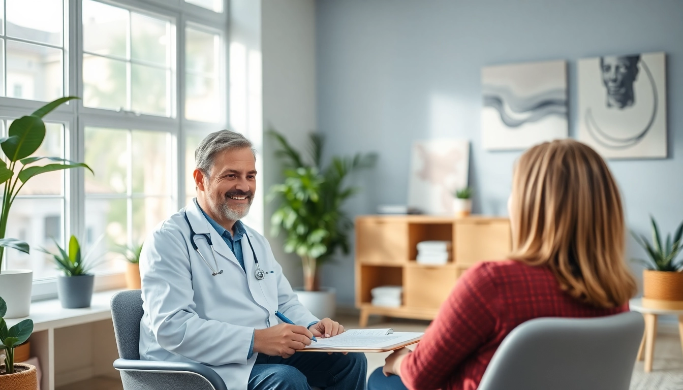 Engaging psychiatrist listening to a patient in a calming office environment