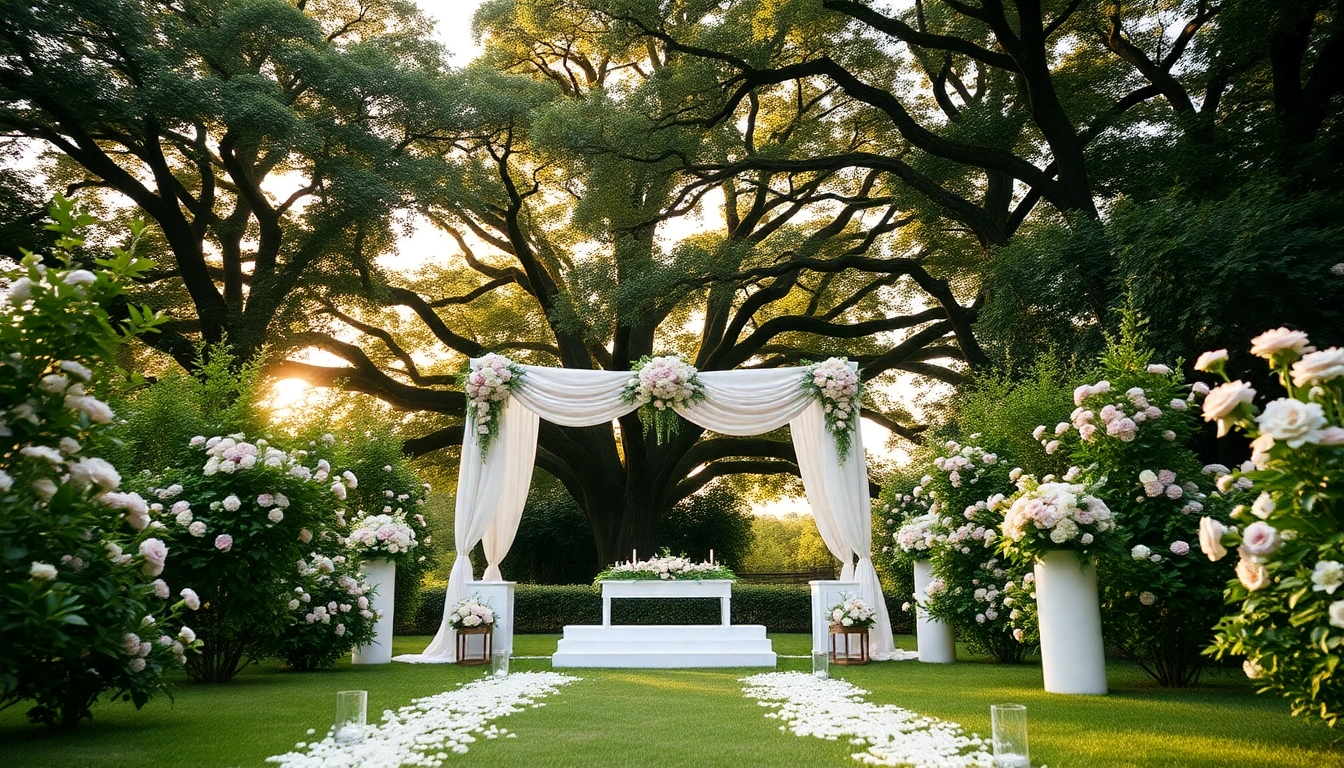 Capture moments from Clarksburg wedding venues showcasing an elegant outdoor setup with floral decor.