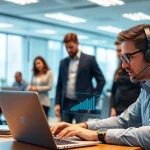 Providing managed it support with a focused team in a modern office setting.