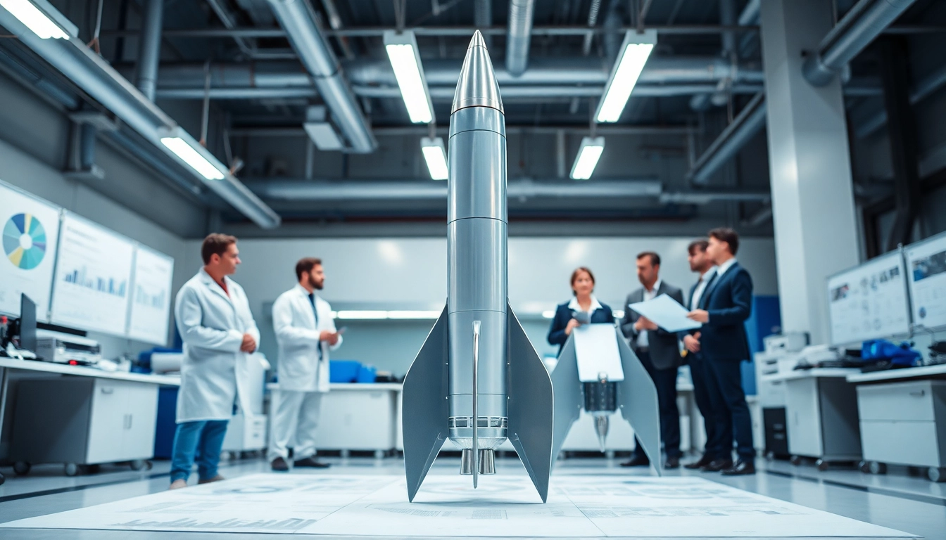 Engineers collaborating in a professional setting at revenue rocket lab, showcasing innovation in aerospace.