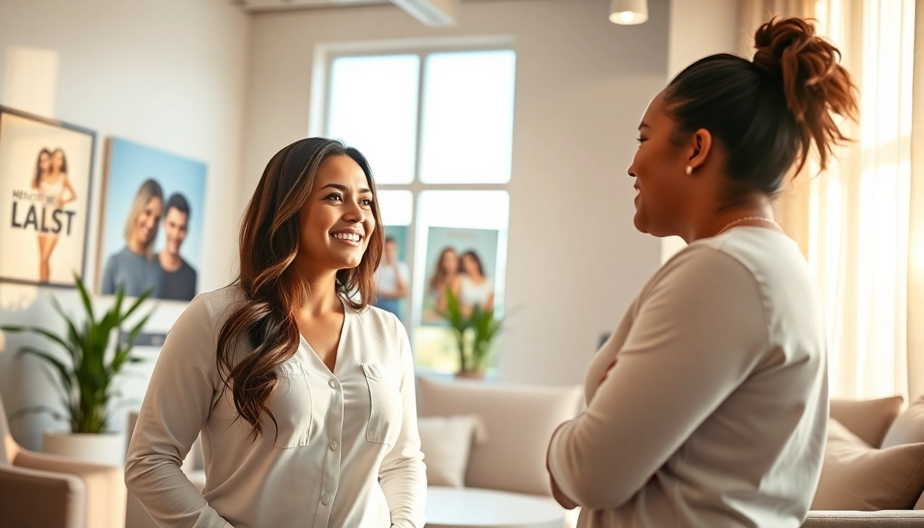 Engaging scene at a weight loss clinic las vegas nv with a consultant advising a client.