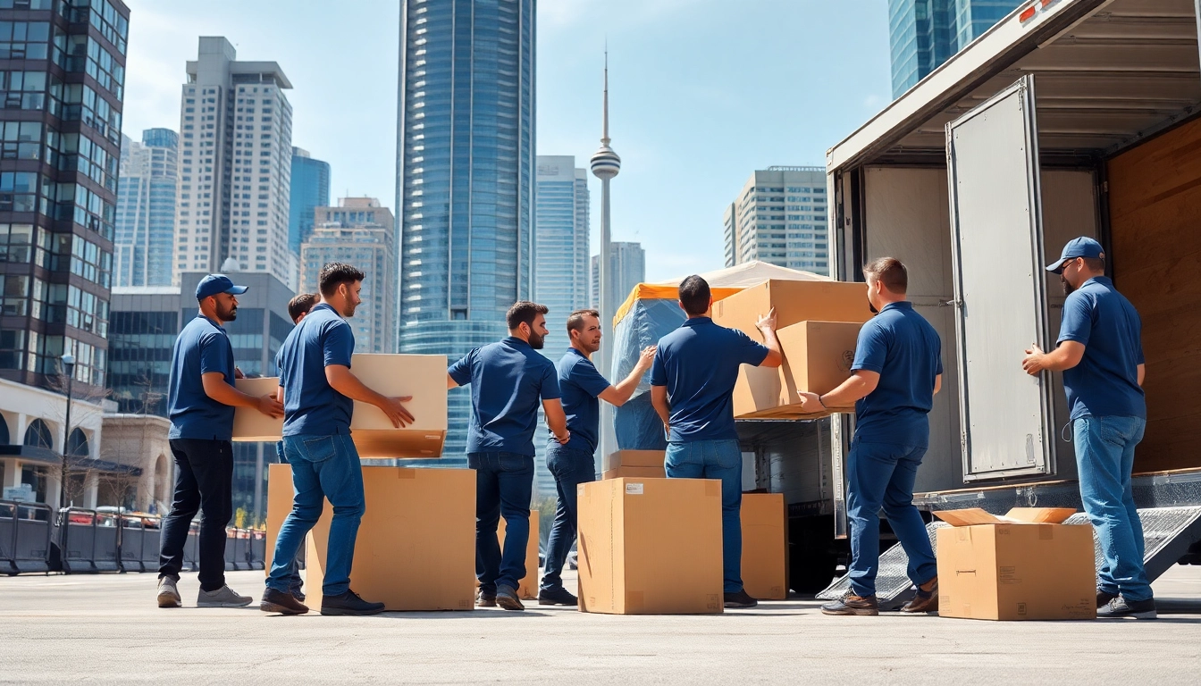 Toronto moving companies ensure safe relocation with expert movers loading a truck.