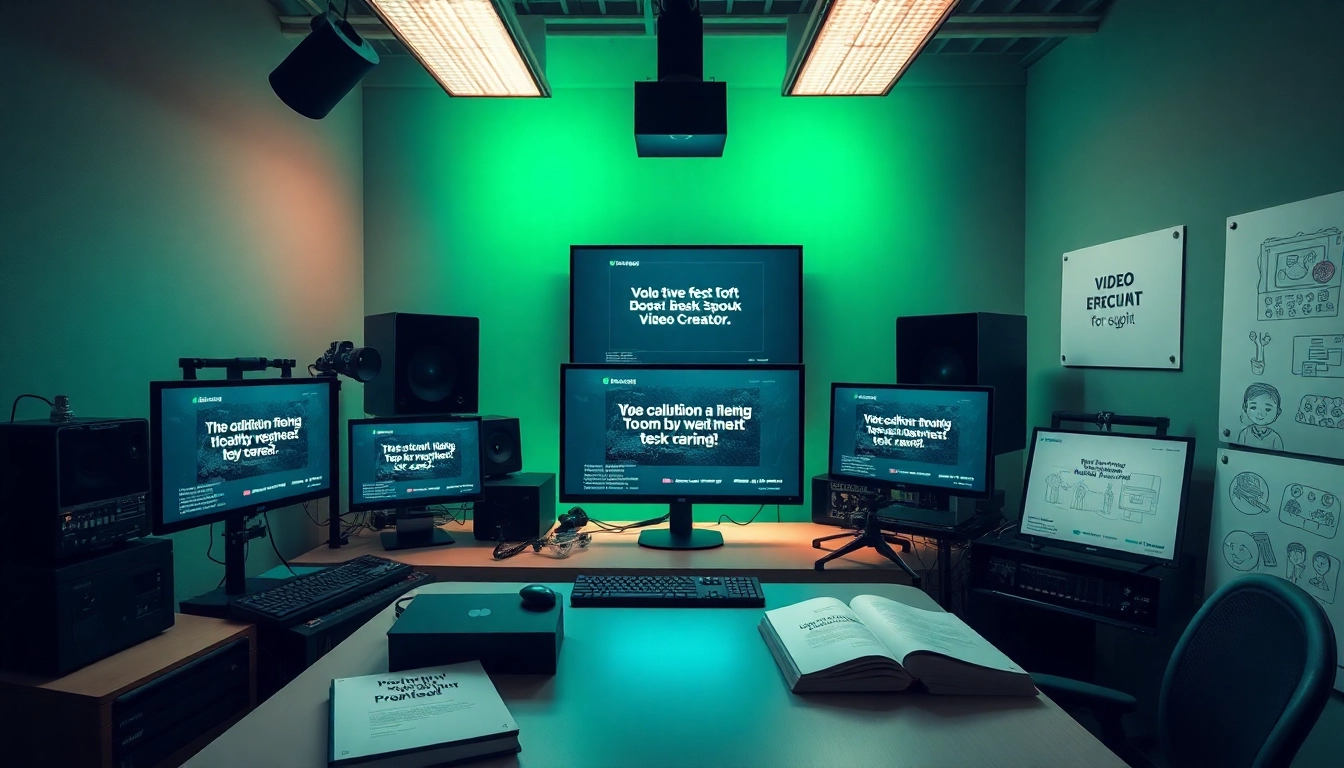 Generate engaging content with KlingAI Prompts in a vibrant video studio setting.
